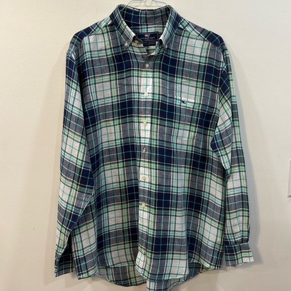 Vineyard Vines Slim Fit Tucker shirt XL in 100% Linen Button Down - Picture 3 of 6